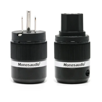 Monosaudio M100R/F100R Pure Copper Rhodium Plated US AC Power Plug & IEC Connector for Audio DIY Mains Power Cable
Monosaudio M100R/F100R Pure Copper Rhodium Plated US AC Power Plug & IEC Connector for Audio DIY Mains Power Cable