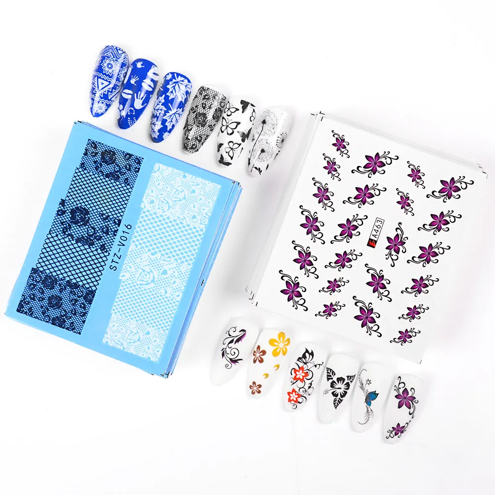 48 Pcs Beauty Nail Art Sticker Flower Cartoon Water Transfers Decals Fancy Pattern Design Watermark Slider Decoration
48 Pcs Beauty Nail Art Sticker Flower Cartoon Water Transfers Decals Fancy Pattern Design Watermark Slider Decoration