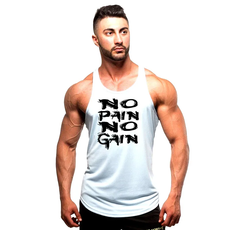 

man Brand Gyms Clothing Singlet Y Back Tank Top Men Fitness Stringer Vest Canotta Bodybuilding Sleeveless shirt Muscle Tanktop