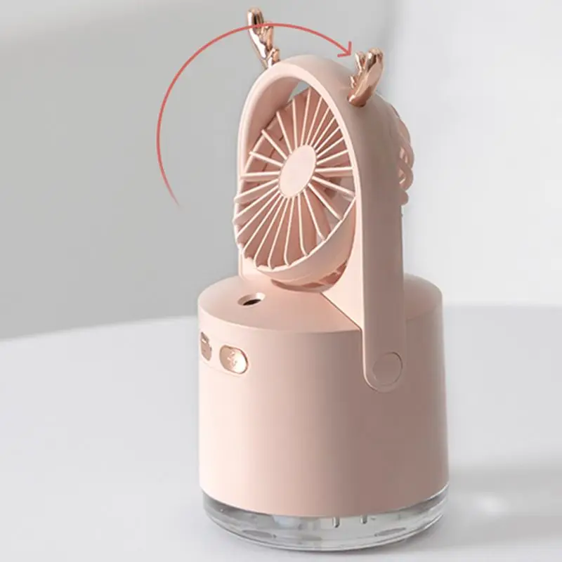 3 in 1 Rechargeable Portable Cool Mist Fans Humidifier with Colorful Night Light R2JB
3 in 1 Rechargeable Portable Cool Mist Fans Humidifier with Colorful Night Light R2JB