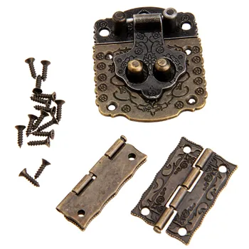 3psc/set Cabinet Hinge+ Latch Hasp Clasp Antique Bronze Vintage Jewelry Box Case Cupboard Furniture Accessories Hardware
3psc/set Cabinet Hinge+ Latch Hasp Clasp Antique Bronze Vintage Jewelry Box Case Cupboard Furniture Accessories Hardware
