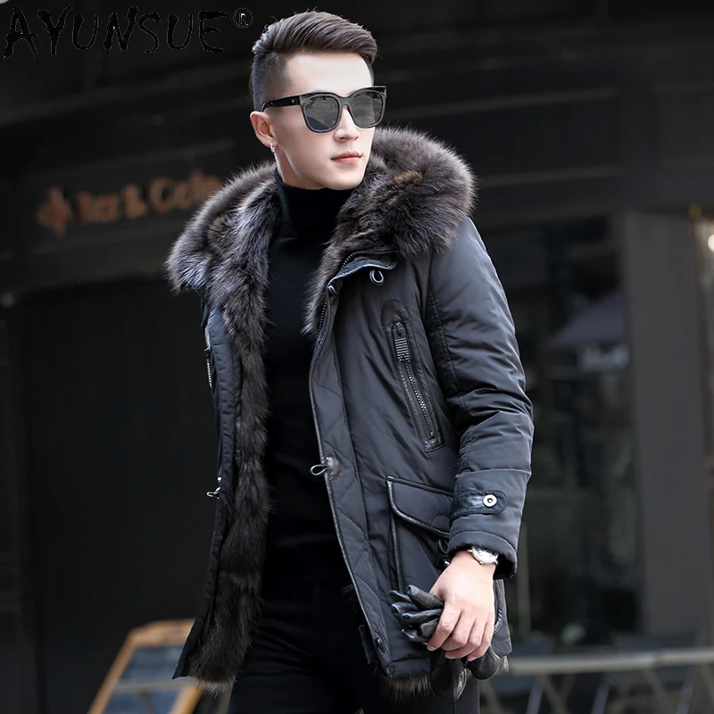 AYUNSUE Men Clothing Winter Jacket Mens Real Raccoon Fur Men's Jackets 5XL Thick Parkas Shearling Long Coat Male Jaqueta LXR371
AYUNSUE Men Clothing Winter Jacket Mens Real Raccoon Fur Men's Jackets 5XL Thick Parkas Shearling Long Coat Male Jaqueta LXR371