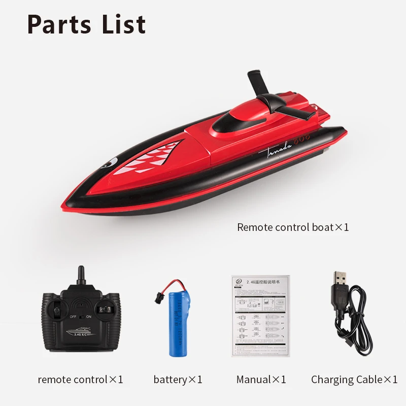 2021New 808 Rc Boat 2.4G Remote Control speedboat Rechargeable Waterproof Cover Design Anti-collision Protection wltoys rc boat