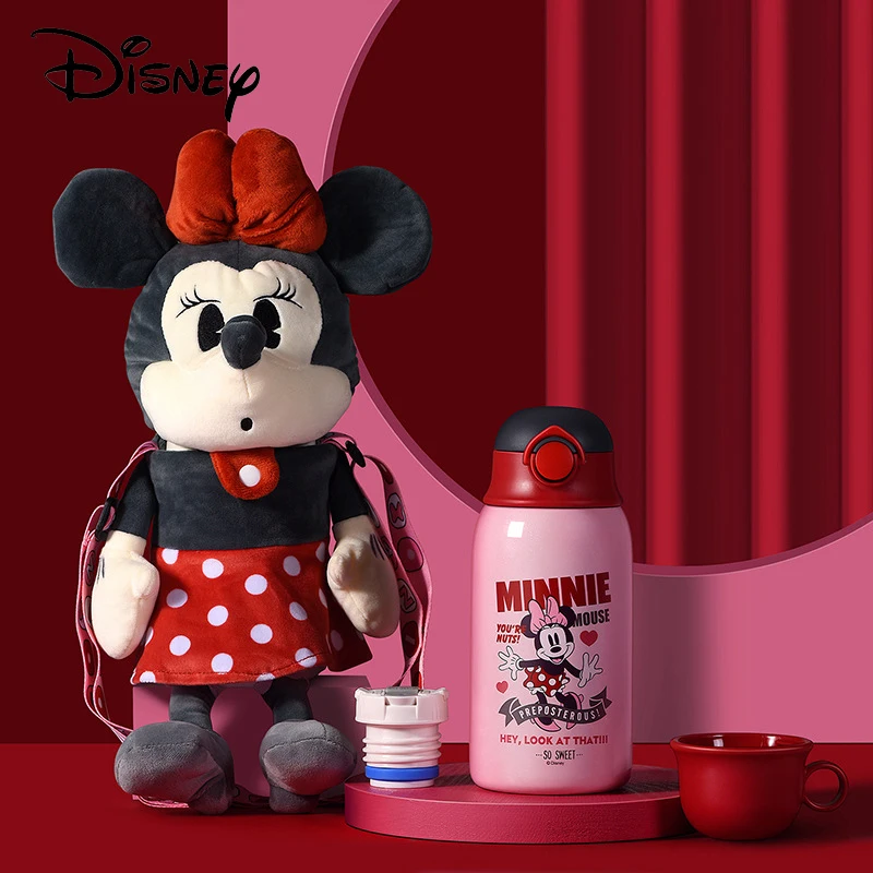 

Disney Frozen Elsa Princess Thermos Cup Minnie Mickey Mouse Cute Water Bottle Sullivan 3D Thermos Plush Doll Cup Cover Set Gift