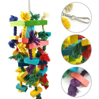 Pet Bird Chewing Toy Parrot Cage Knots Block Natural Wood Hanging Parakeet Swing Bird Parrot Toy
Pet Bird Chewing Toy Parrot Cage Knots Block Natural Wood Hanging Parakeet Swing Bird Parrot Toy
