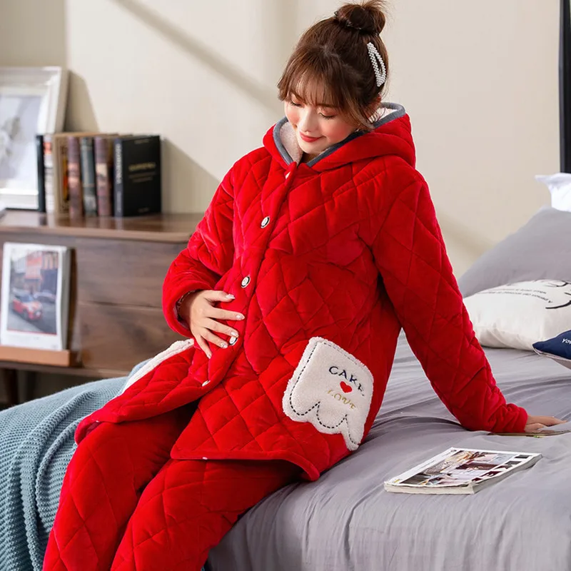 cap with quilted confined clothing maternal upset three layer crystal velvet live waist cotton-padded jacket pajamas 
cap with quilted confined clothing maternal upset three layer crystal velvet live waist cotton-padded jacket pajamas
