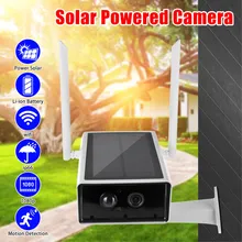 1080P Câmera IP Wifi CCTV Câmera Ao Ar Livre Solar À Prova D' Água Visão Noturna Câmeras de Vigilância Áudio PIR Home Security(China)