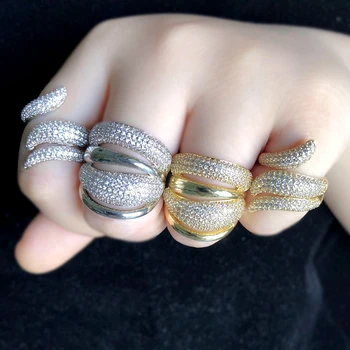 Luxury Stackable Ring For Women Micro Pave Cubic Zircon Gold/Silver Color Punk Bridal Opening Finger Rings CZ Statement Jewelry
Luxury Stackable Ring For Women Micro Pave Cubic Zircon Gold/Silver Color Punk Bridal Opening Finger Rings CZ Statement Jewelry