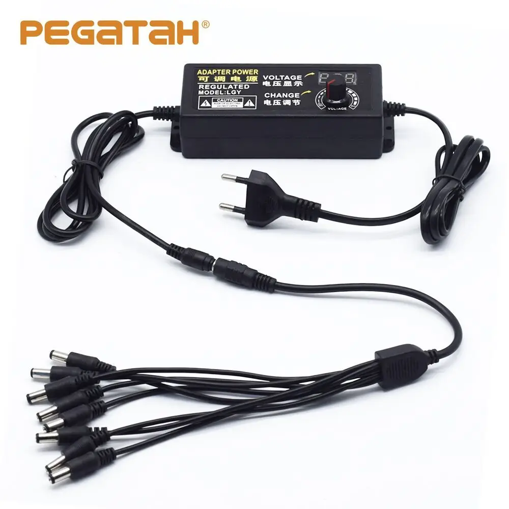 Led Screen Adjustable power adapter AC to DC 1 to 4/8 9V-24V Universal display screen voltage Regulated power supply adatpor 24V
Led Screen Adjustable power adapter AC to DC 1 to 4/8 9V-24V Universal display screen voltage Regulated power supply adatpor 24V