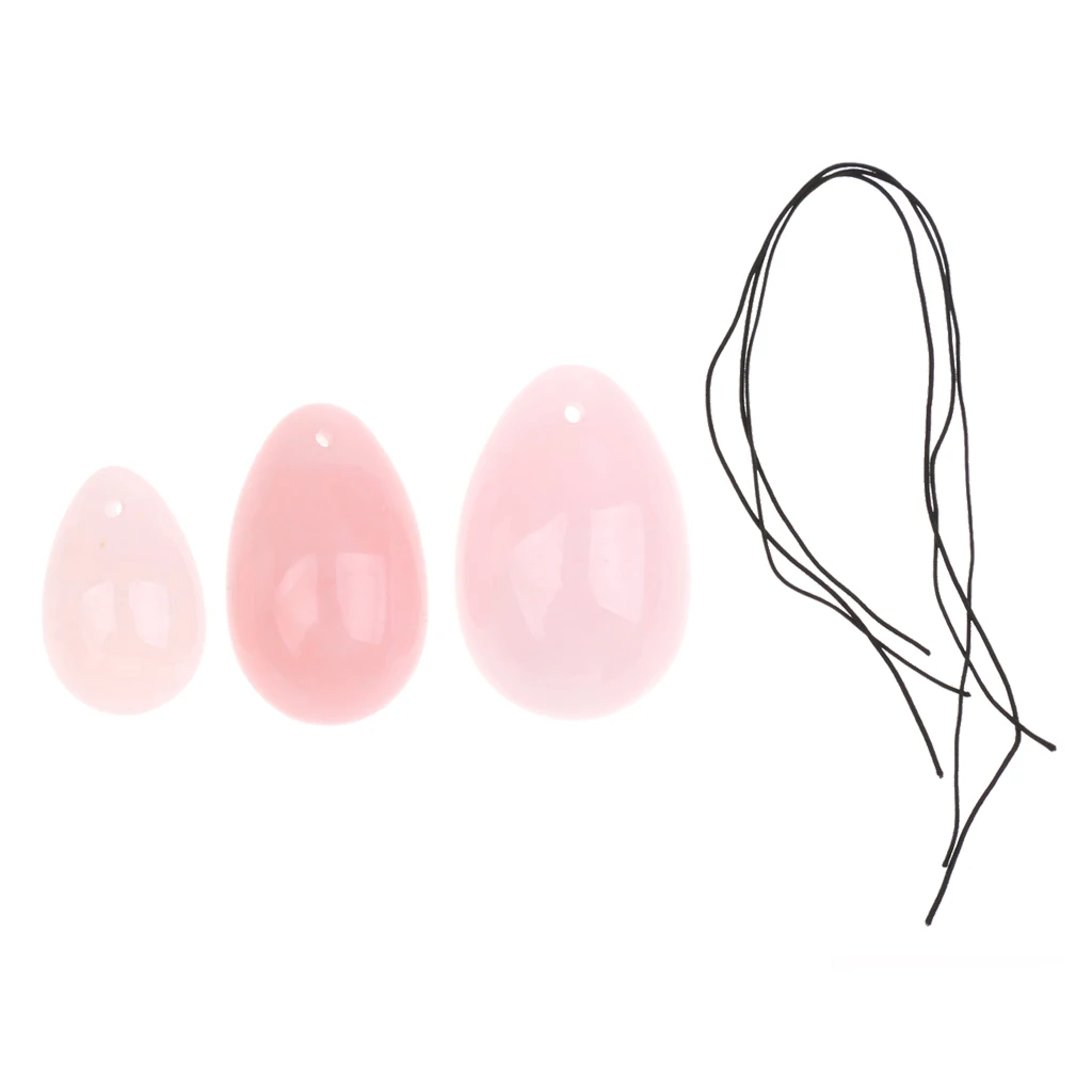 3PCS/Set Yoni Eggs Natural Pink Crystal Quartz Jade Eggs Massage Stones for Vaginal Tightening Female Health Care Tools 
3PCS/Set Yoni Eggs Natural Pink Crystal Quartz Jade Eggs Massage Stones for Vaginal Tightening Female Health Care Tools