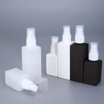 50/100ml Portable Square Refillable Bottle Translucent Travel Points Bottling Plastic Mini Atomizer Travel Spray Bottles