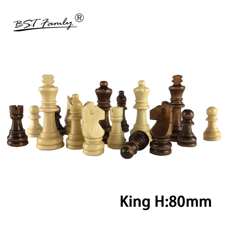 Wooden Chess Pieces King Height 80mm Chess Set High Grade Standard Chessmen Chess Game for International Competitions IA9
Wooden Chess Pieces King Height 80mm Chess Set High Grade Standard Chessmen Chess Game for International Competitions IA9