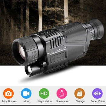 5x40 Digital Zoom Infrared Night Vision Goggle Telescope with Auxiliary Illumination Lamp Portable Hunting Monoculars
5x40 Digital Zoom Infrared Night Vision Goggle Telescope with Auxiliary Illumination Lamp Portable Hunting Monoculars