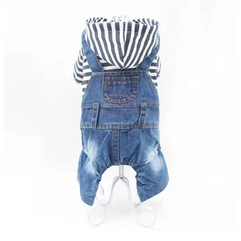 Spring Stripe Denim Overalls For Dogs Four Leg Jumpsuit Clothing Small Medium Pet Onesie Costume
Spring Stripe Denim Overalls For Dogs Four Leg Jumpsuit Clothing Small Medium Pet Onesie Costume