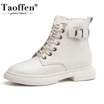TAOFFEN New Women Ankle Boots Real Leather Buckle Fashion Women Autumn Winter Shoes Daily Short Boots Women Footwear Size 34-39
TAOFFEN New Women Ankle Boots Real Leather Buckle Fashion Women Autumn Winter Shoes Daily Short Boots Women Footwear Size 34-39