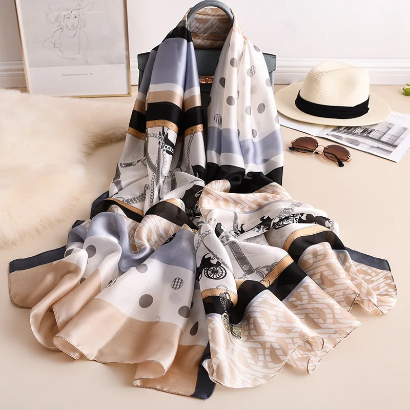 Luxury brand silk scarf ladies bandana handkerchief for women hijab foulard femme long shawl pashmina scarves chiffon scarfs
Luxury brand silk scarf ladies bandana handkerchief for women hijab foulard femme long shawl pashmina scarves chiffon scarfs