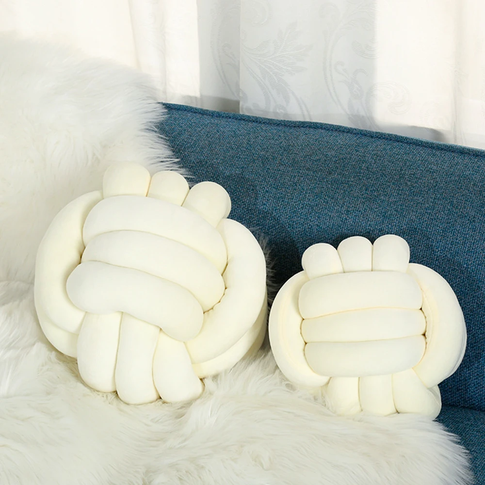 Nordic Style Knot Pillow Soft Cushions Ball Hand-woven Plush Throw Knotted Pillows Home Decor for Living Room Bedroom Window
Nordic Style Knot Pillow Soft Cushions Ball Hand-woven Plush Throw Knotted Pillows Home Decor for Living Room Bedroom Window