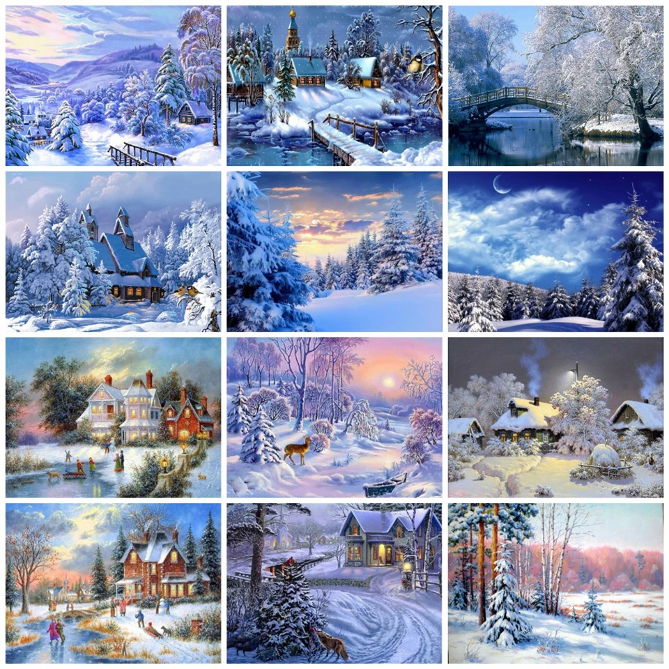 AZQSD 5D DIY Diamond Painting Winter Full Square Drilling Picture Of Rhinestones Landscape Diamond Embroidery Home Decortion
AZQSD 5D DIY Diamond Painting Winter Full Square Drilling Picture Of Rhinestones Landscape Diamond Embroidery Home Decortion