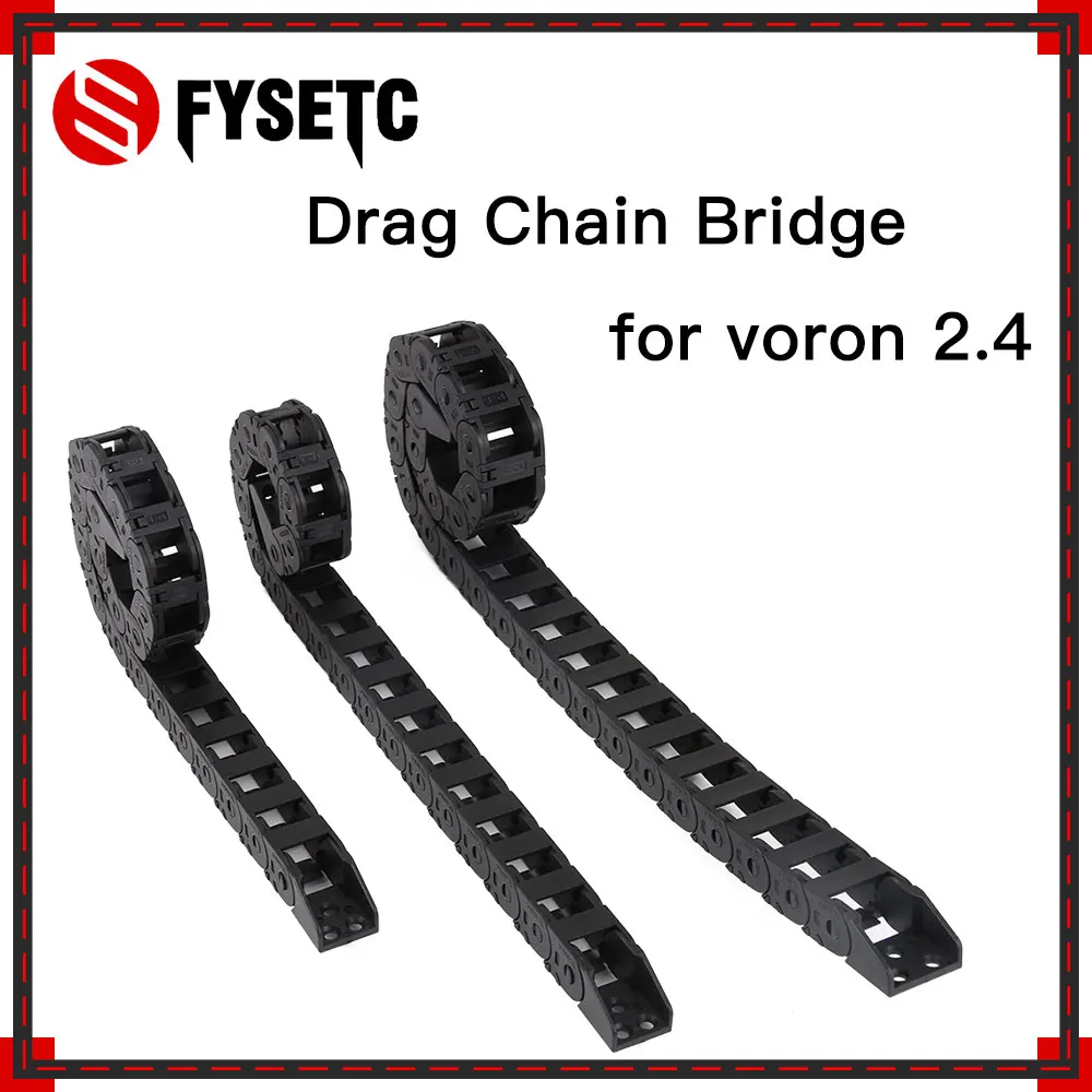 

Open Drag Chain Bridge Type 10x11mm L1m Cable Carrier With Ends for CNC 250x250x250mm 3D Printer Voron 2.4