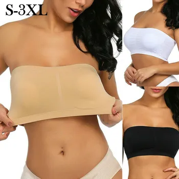 Strapless Bra Bandeau Tube Underwear Removable Padded Tops Stretchy Seamless Bandeau Bra Boob Crop Tops Plus Size
Strapless Bra Bandeau Tube Underwear Removable Padded Tops Stretchy Seamless Bandeau Bra Boob Crop Tops Plus Size