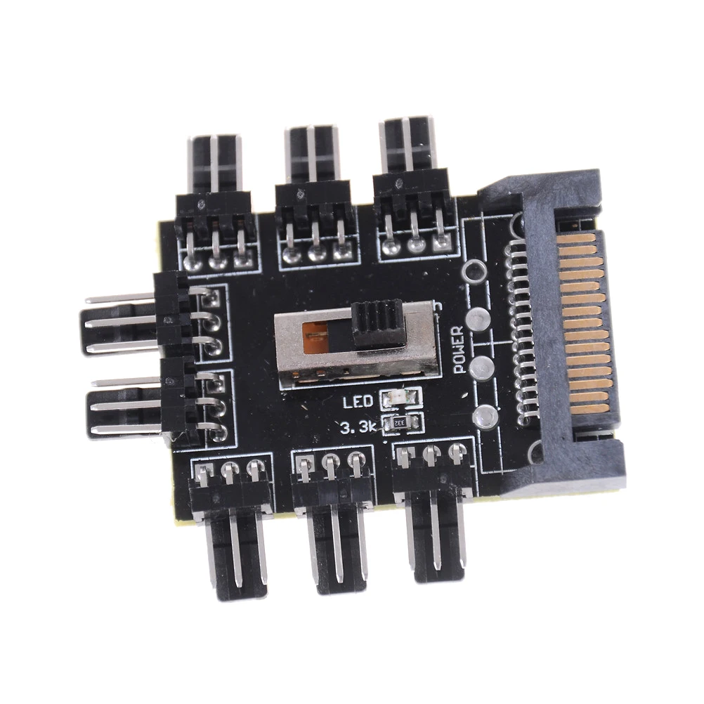 12V SATA 1 to 8 3pin Power Socket PCB Adapter SATA 1 to 8 Way Cooling Fan Splitter Hub Cooler Cooling Fan Hub PC Computer
12V SATA 1 to 8 3pin Power Socket PCB Adapter SATA 1 to 8 Way Cooling Fan Splitter Hub Cooler Cooling Fan Hub PC Computer