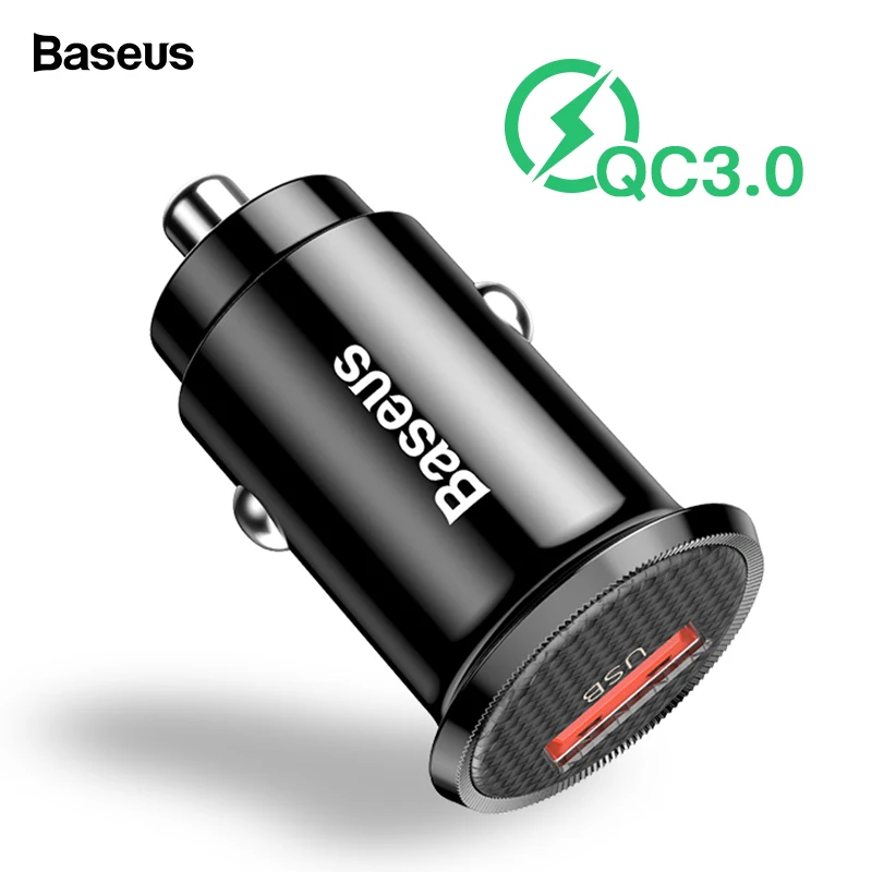 

Baseus Mini USB Car Charger Quick Charge 3.0 Car Phone Charger For iPhone Samsung Xiaomi mi QC3.0 QC Fast Mobile Car Charging