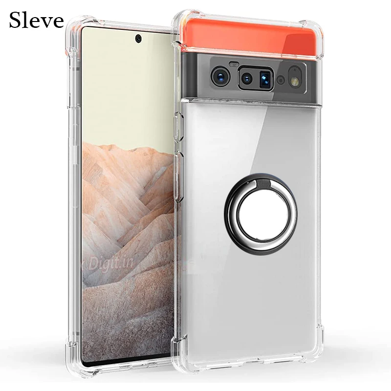 Противоударный чехол для Google Pixel6 Pro XL с металлическим кольцом-держателем |