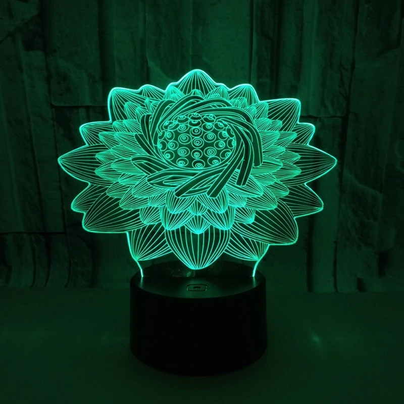 Creative 3D Lotus Colorful Night Light Crack Base Color Changing USB Remote Control LED Desk Lamp Home Bedroom Decor
Creative 3D Lotus Colorful Night Light Crack Base Color Changing USB Remote Control LED Desk Lamp Home Bedroom Decor