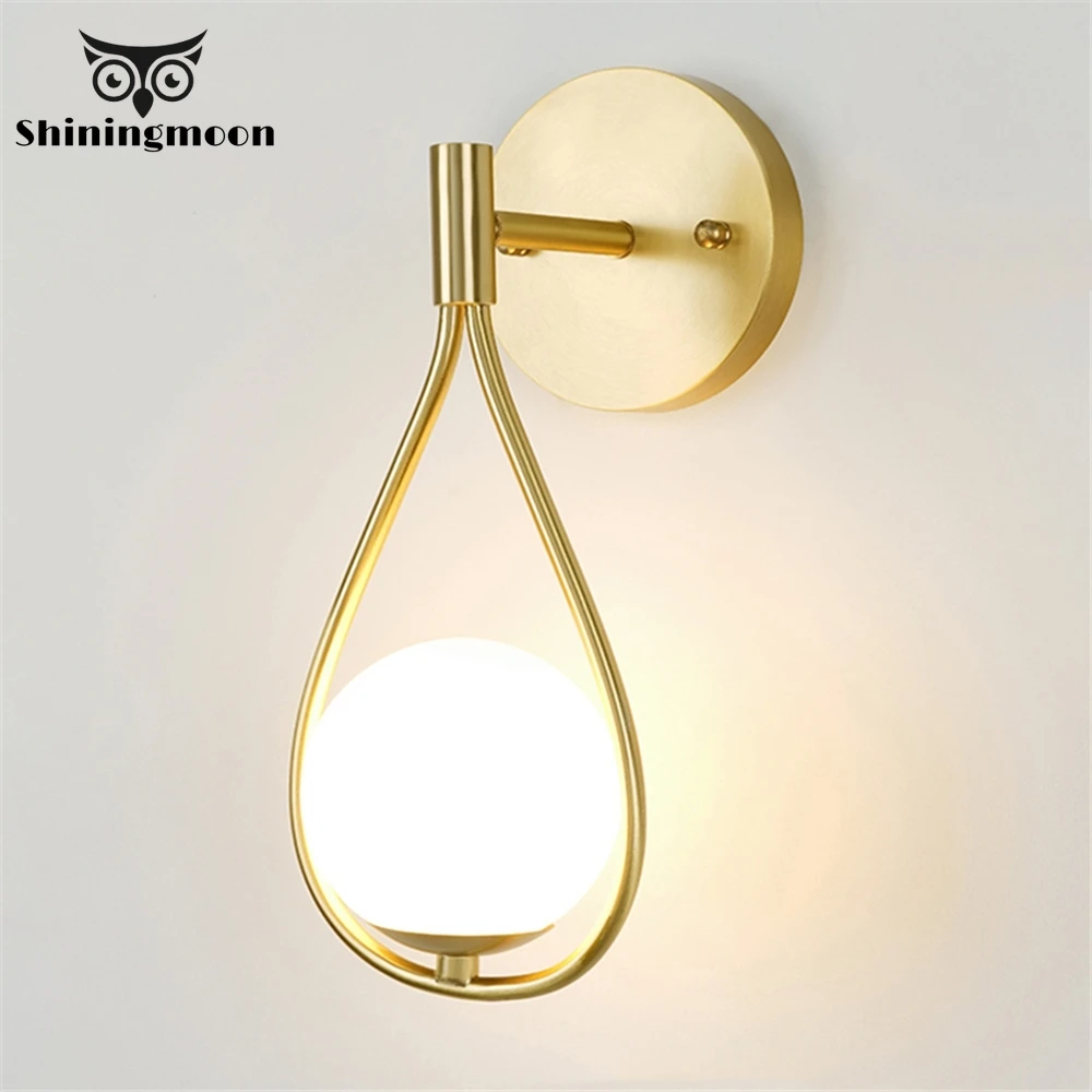 Modern Luxury LED Wall Lamp Nordic Glass Gold Wall Sconce Light Fixtures Bedroom Bedside Lamp Wall Lights for Home Corridor Lamp
Modern Luxury LED Wall Lamp Nordic Glass Gold Wall Sconce Light Fixtures Bedroom Bedside Lamp Wall Lights for Home Corridor Lamp