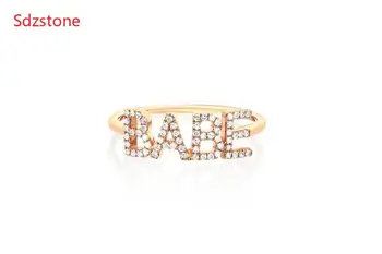 2019 silder letter boss babe cute stunning fashion women delicate women girl ring simple CZ sparkling Letter charms Ring 
2019 silder letter boss babe cute stunning fashion women delicate women girl ring simple CZ sparkling Letter charms Ring