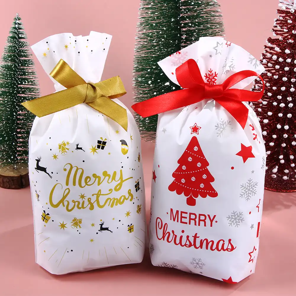 5pcs christmas gift bag candy bag snowflake/santa
