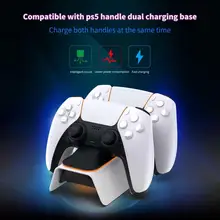 Gamepad Charger with Indicator Dual Charging Port Space Saving Low-power Consumption Controller Charging Dock for PS5
Gamepad Charger with Indicator Dual Charging Port Space Saving Low-power Consumption Controller Charging Dock for PS5