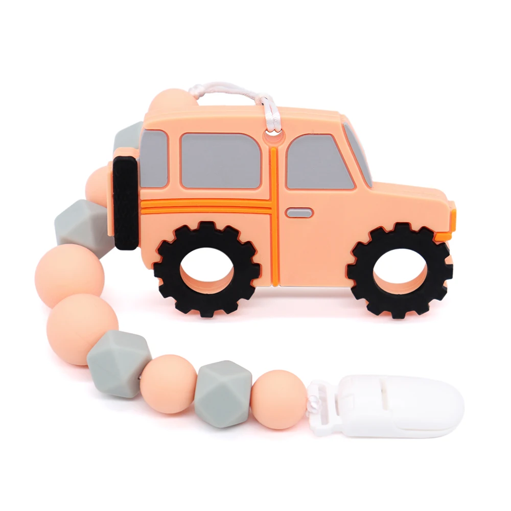 Peachy SUV Shape Teether Chain &Pacifier Clips For Baby Chewable Chewing Toys For BPA Free Food Grade Silicone Teether Teething
Peachy SUV Shape Teether Chain &Pacifier Clips For Baby Chewable Chewing Toys For BPA Free Food Grade Silicone Teether Teething