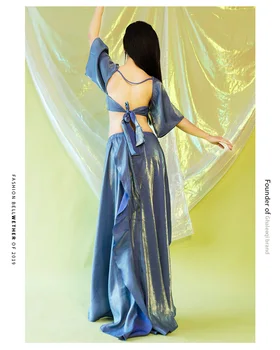 Women belly dance dress women's professinal performance suit elegant lotus leaf long skirt performance clothes training clothes
Women belly dance dress women's professinal performance suit elegant lotus leaf long skirt performance clothes training clothes