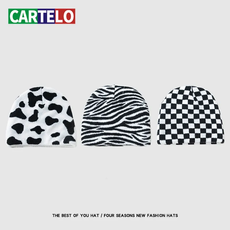 CARTELO New hat zebra pattern knitted hat autumn and winter leisure all-match warm wool Baotou hat unisex
CARTELO New hat zebra pattern knitted hat autumn and winter leisure all-match warm wool Baotou hat unisex