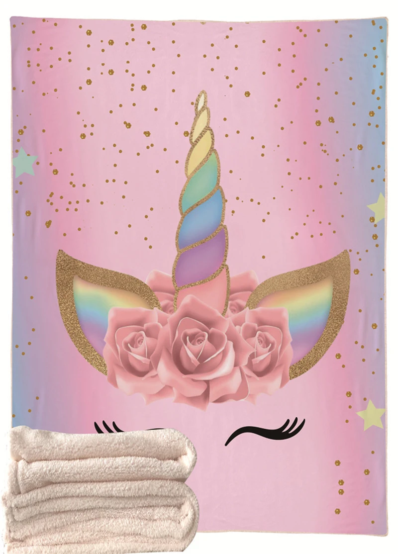 Unicorn Fluffy Throw Blankets Unicorn Fluffy Throw Blankets