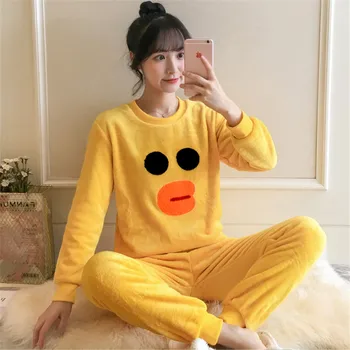 Winter Coral Fleece Pajama Set Womens Flannel Pajamas Sleepwear Thick Warm Coral Velvet Homewear Female Nightgown Suit Pajama 
Winter Coral Fleece Pajama Set Womens Flannel Pajamas Sleepwear Thick Warm Coral Velvet Homewear Female Nightgown Suit Pajama
