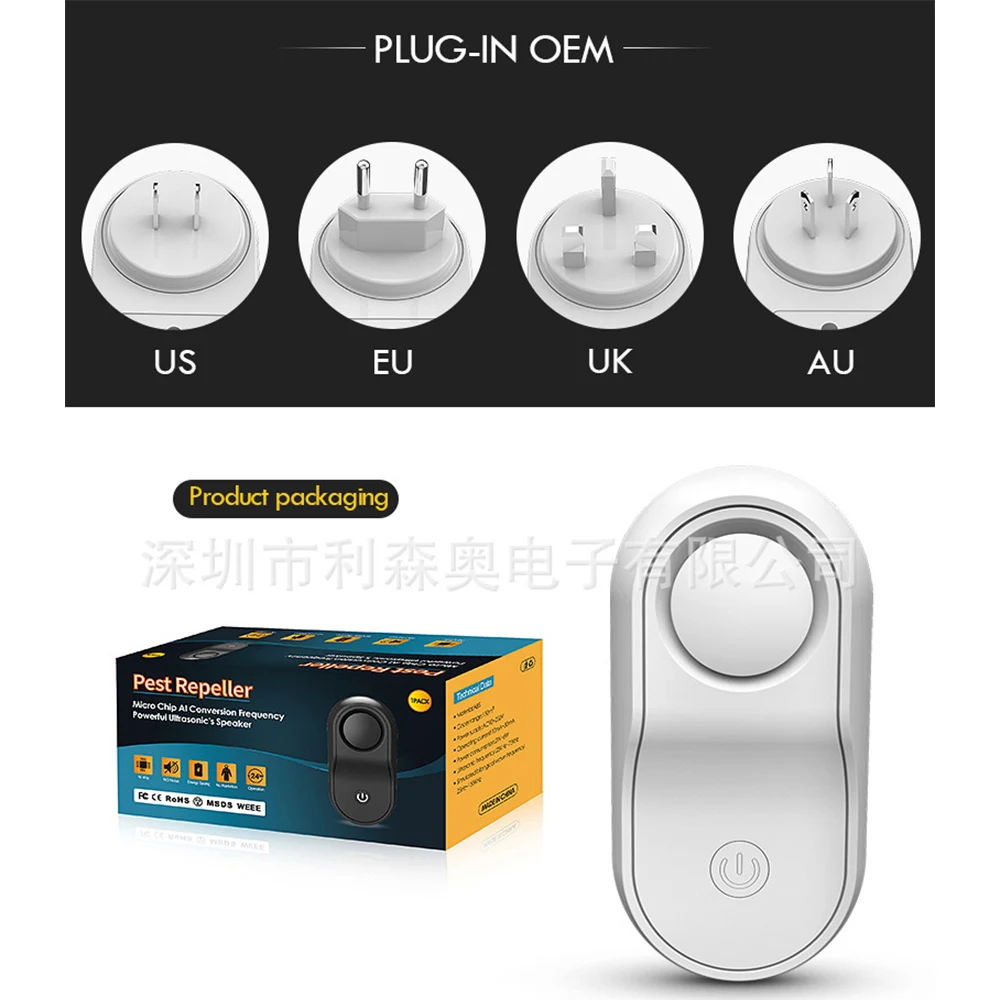 2020 UK/EU/US Plug Ultrasonic Mosquito Repellent Updated Version Anti Mosquito Insect Repeller Rat Cockroach Mosquito Repellent
2020 UK/EU/US Plug Ultrasonic Mosquito Repellent Updated Version Anti Mosquito Insect Repeller Rat Cockroach Mosquito Repellent