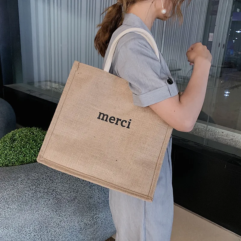 Linen Canvas Bag Women's 2019 New Style South Korea Dongdaemun Social Sister Lettered Bag Versatile Handbag Tote Bag Fashion
Linen Canvas Bag Women's 2019 New Style South Korea Dongdaemun Social Sister Lettered Bag Versatile Handbag Tote Bag Fashion