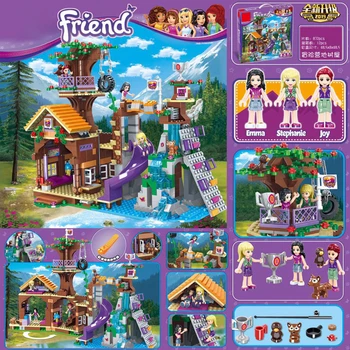 Friends series DIY Building blocks bricks Toys for Children birthday Gifts Adventure Camp Tree House Compatible lepinglys 41122
Friends series DIY Building blocks bricks Toys for Children birthday Gifts Adventure Camp Tree House Compatible lepinglys 41122