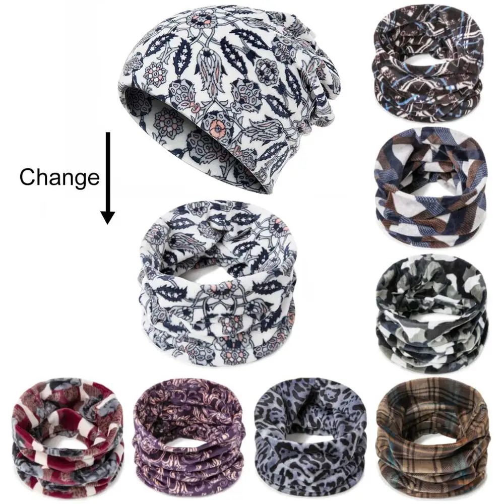 New Hat Scarf Dual use Fashion Warm Street Hat Turban Ponytail Skullies Beanies Hats Bib Printing Scarf gorras
New Hat Scarf Dual use Fashion Warm Street Hat Turban Ponytail Skullies Beanies Hats Bib Printing Scarf gorras