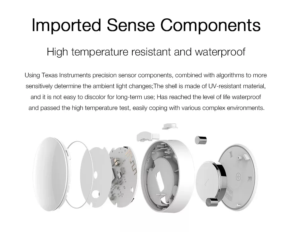 Original MI Mijia Smart Light Sensor Zigbee Light Detection Intelligent Linkage Waterproof Used With Smart Multi-mode Gateway (9)