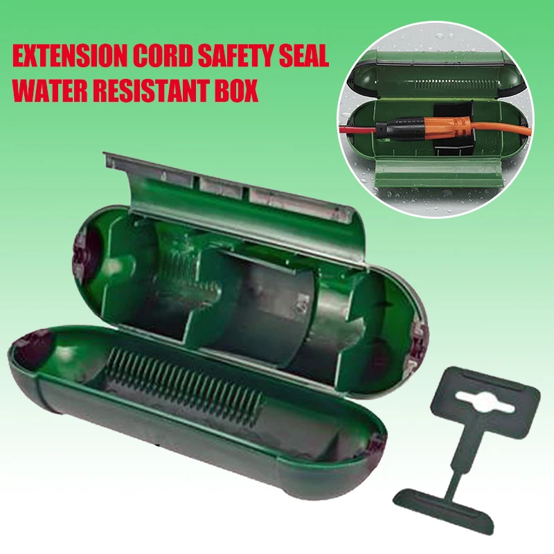 1PC Cord Connector Box Green Extension Cord Cover Protector Outdoor Safety Seal Weatherproof Moisture Proof Connector Box
1PC Cord Connector Box Green Extension Cord Cover Protector Outdoor Safety Seal Weatherproof Moisture Proof Connector Box
