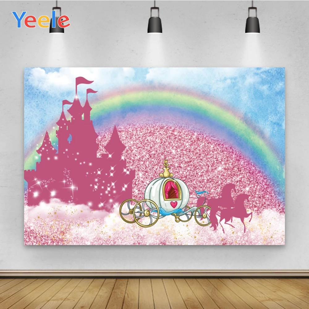 Yeele Birthday Party Rainbow Pink Castle Carriage Baby Background Photophone Photography Photo Studio for Decor Customized Size
Yeele Birthday Party Rainbow Pink Castle Carriage Baby Background Photophone Photography Photo Studio for Decor Customized Size