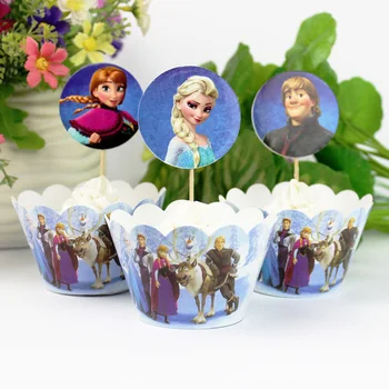 24pcs Frozen Cake Decorations Disney Baking Cup Cake Topper Around Card Inserts Decoration Party Decoration Tableware
24pcs Frozen Cake Decorations Disney Baking Cup Cake Topper Around Card Inserts Decoration Party Decoration Tableware