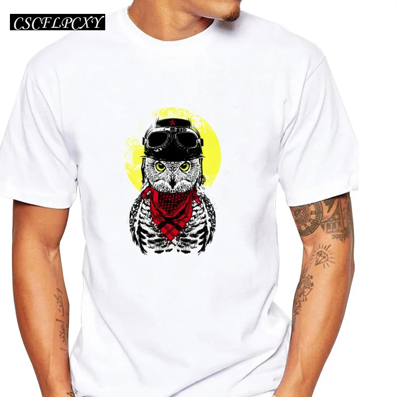 Aderventure Cat/Owl/Friggin Panda Дизайн Мужская модная футболка Веселая печать животных топы с