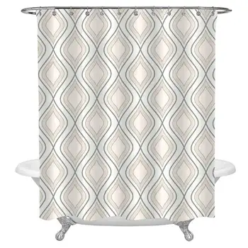 Ivory Shower Curtain for Modern Home Decor,Abstract Nostalgic Stylized Wavy Curved Pattern in Two Toned Stripes Geometric Image
Ivory Shower Curtain for Modern Home Decor,Abstract Nostalgic Stylized Wavy Curved Pattern in Two Toned Stripes Geometric Image