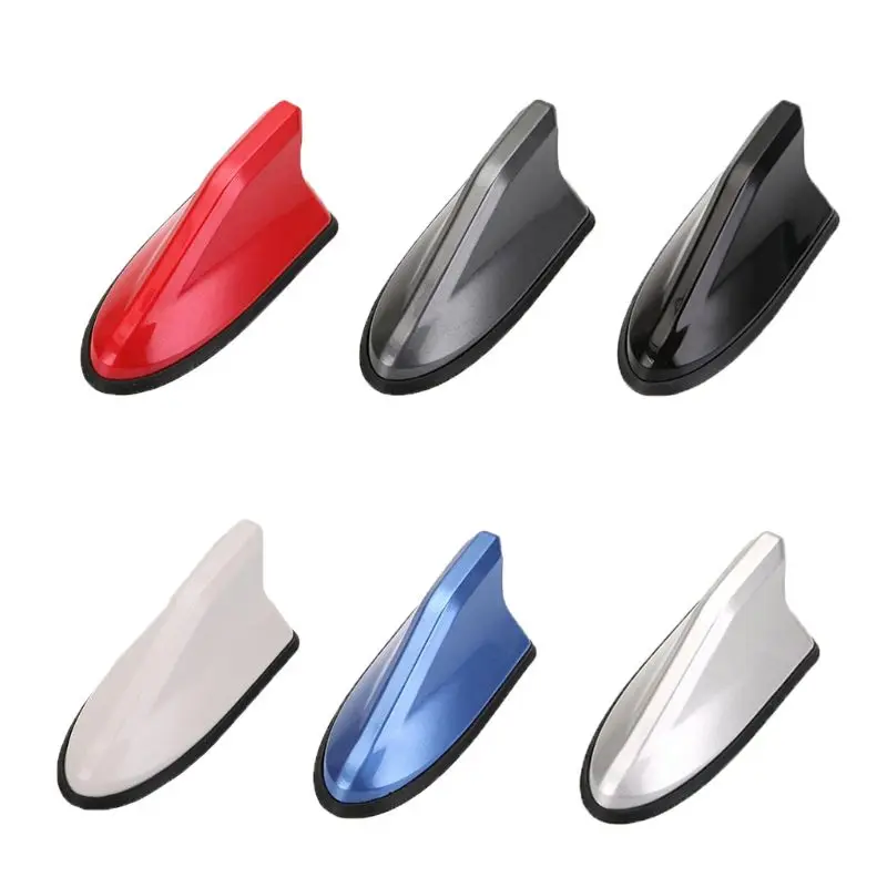 

New 1 Pc Universal FM Signal Amplifier Car Radio Aerials Shark Fin Antenna Car Roof Decoration Auto Side Replacement 6 Colors