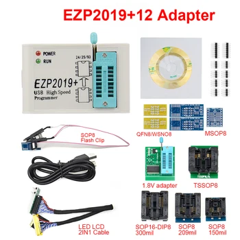 2019 EZP2019 Full set High-Speed USB SPI Programmer+12 Adapter SOP8 test clip sop8/16 Support 24 25 93 EEPROM 25 Flash Bios Chip
2019 EZP2019 Full set High-Speed USB SPI Programmer+12 Adapter SOP8 test clip sop8/16 Support 24 25 93 EEPROM 25 Flash Bios Chip