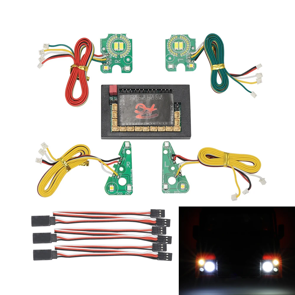 TRX4 RC Car Front Rear LED Lights Lamp Group Turn signal/brake light/fog light for 1/10 RC Crawler Traxxas TRX-4 Defender
TRX4 RC Car Front Rear LED Lights Lamp Group Turn signal/brake light/fog light for 1/10 RC Crawler Traxxas TRX-4 Defender